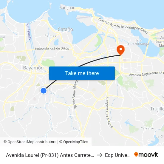 Avenida Laurel (Pr-831) Antes Carretera Pr-174 to Edp University map