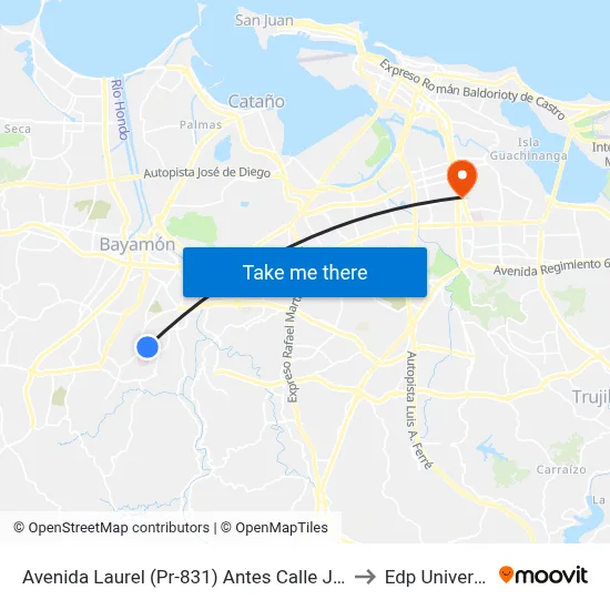 Avenida Laurel (Pr-831) Antes Calle Jacinto to Edp University map