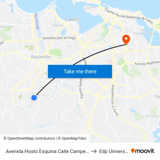 Avenida Hosto Esquina Calle Campeche to Edp University map