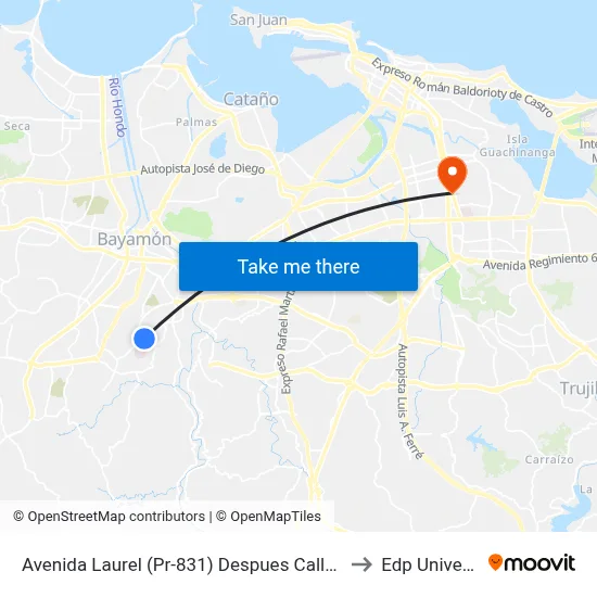 Avenida Laurel (Pr-831) Despues Calle Jacinto to Edp University map