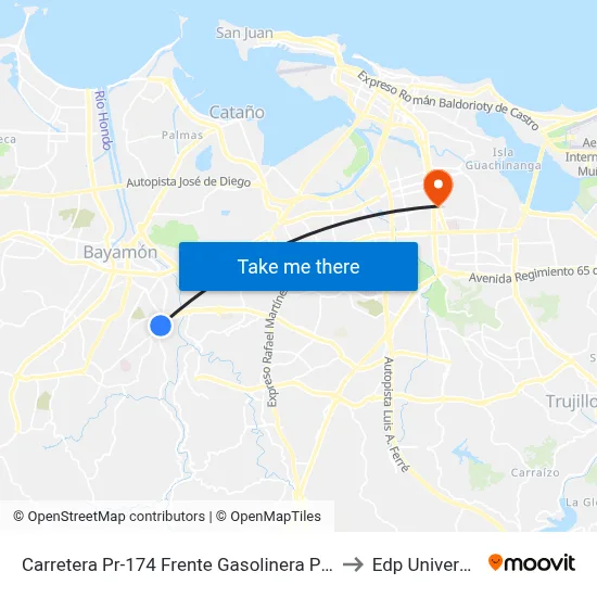 Carretera  Pr-174 Frente Gasolinera Puma to Edp University map