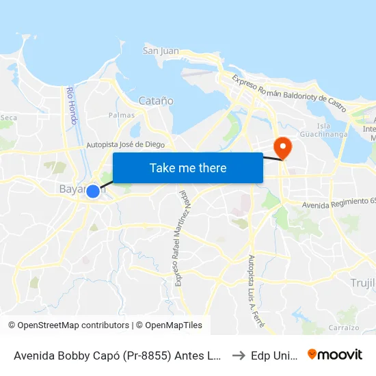 Avenida Bobby Capó (Pr-8855) Antes Lado Opuesto Calle 7 to Edp University map