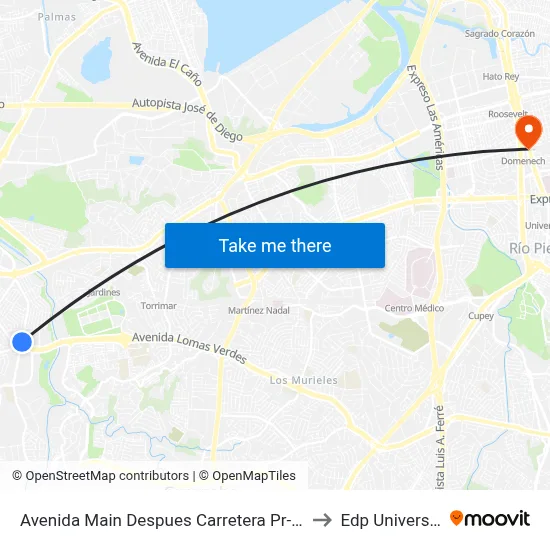 Avenida Main Despues Carretera Pr-177 to Edp University map
