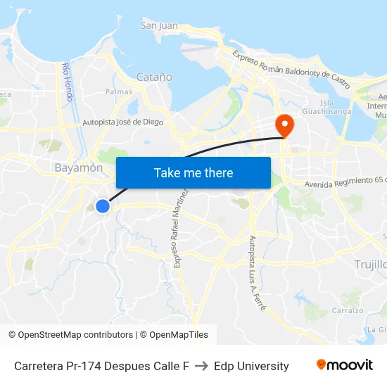 Carretera Pr-174 Despues Calle F to Edp University map