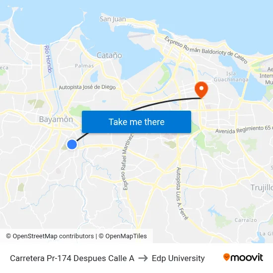 Carretera Pr-174 Despues Calle A to Edp University map