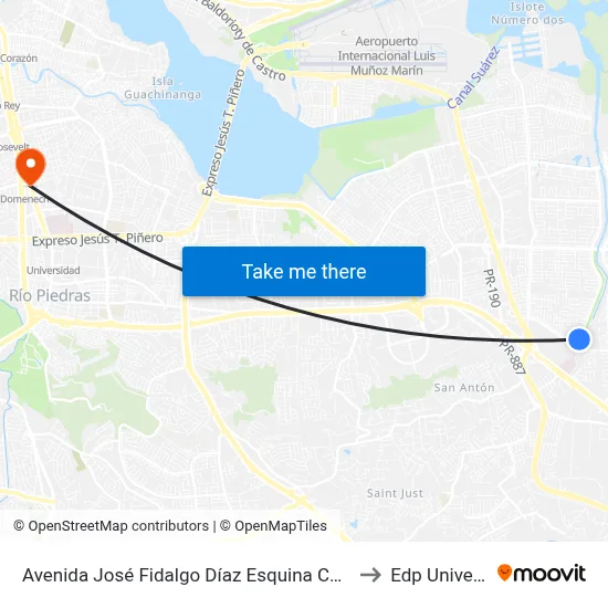 Avenida José Fidalgo Díaz Esquina Calle Leticia to Edp University map