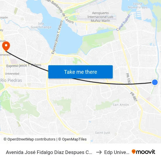 Avenida José Fidalgo Díaz Despues Calle Fabiana to Edp University map