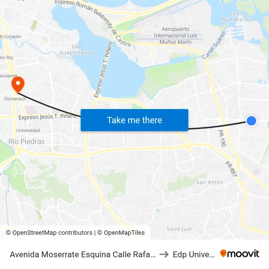 Avenida Moserrate Esquina Calle Rafael Carrion to Edp University map