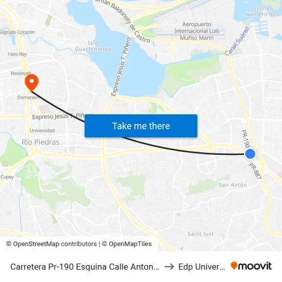 Carretera Pr-190 Esquina Calle Antonia Vigo to Edp University map