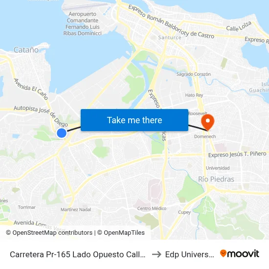 Carretera Pr-165 Lado Opuesto Calle 2 to Edp University map