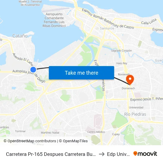 Carretera Pr-165 Despues Carretera Buchanan (Pr-28) to Edp University map