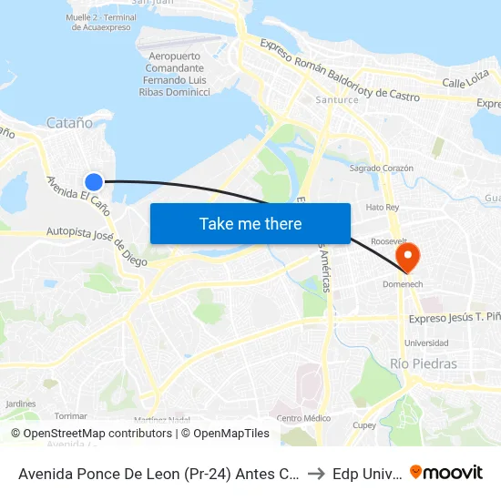 Avenida Ponce De Leon (Pr-24) Antes Calle Munoz Rivera to Edp University map