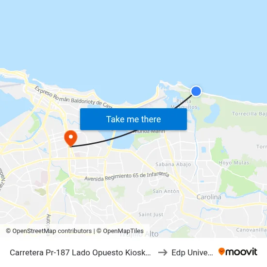 Carretera Pr-187 Lado Opuesto Kioskos Nuevos to Edp University map