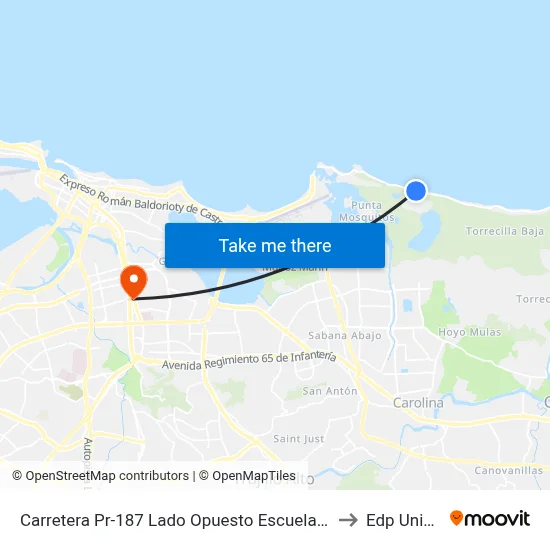 Carretera Pr-187 Lado Opuesto Escuela Emiliano Figueroa to Edp University map