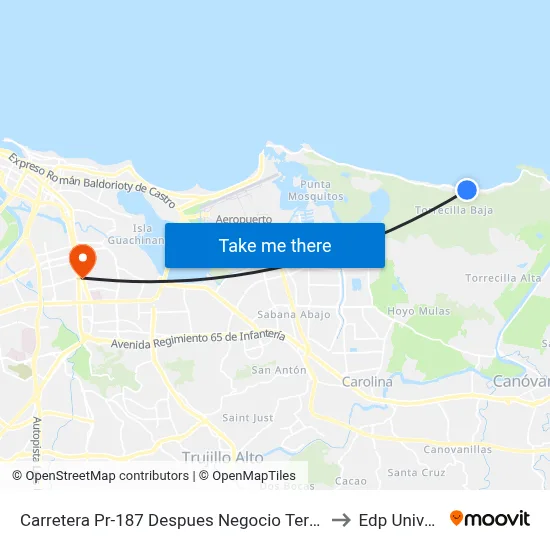 Carretera Pr-187 Despues Negocio Terraza Domitila to Edp University map