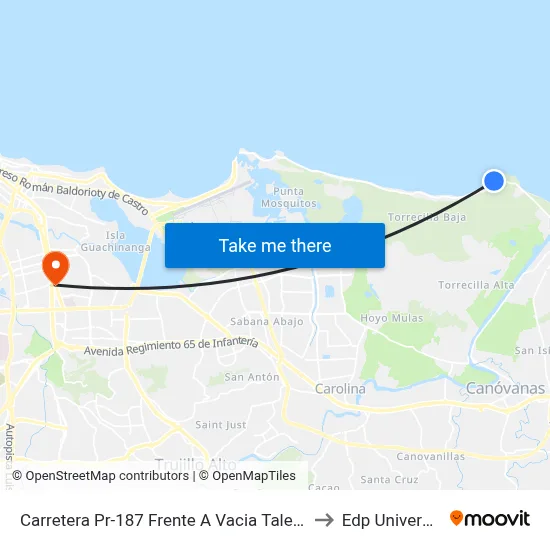 Carretera Pr-187 Frente A Vacia Talega 2 to Edp University map