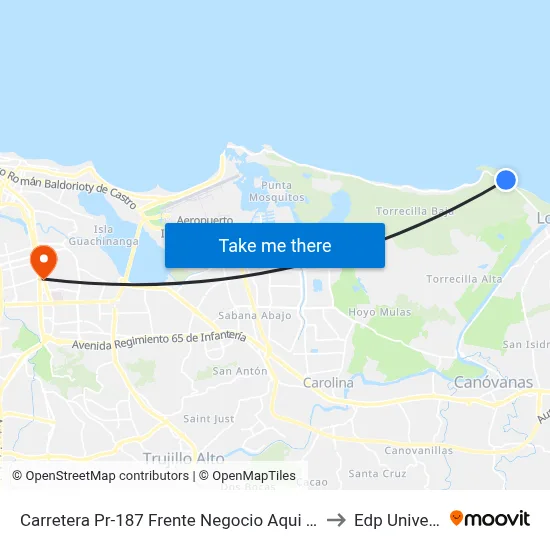 Carretera Pr-187 Frente Negocio Aqui Me Quedo to Edp University map