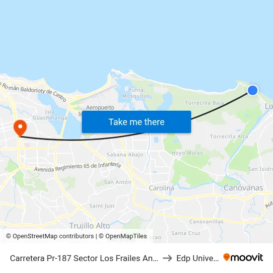 Carretera Pr-187 Sector Los Frailes Antes De Aaa to Edp University map