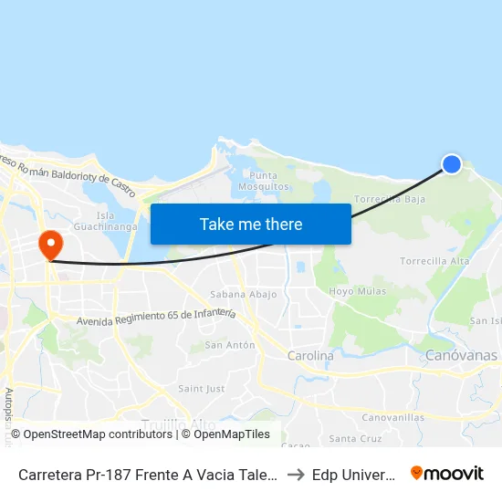 Carretera Pr-187 Frente A Vacia Talega 2 to Edp University map