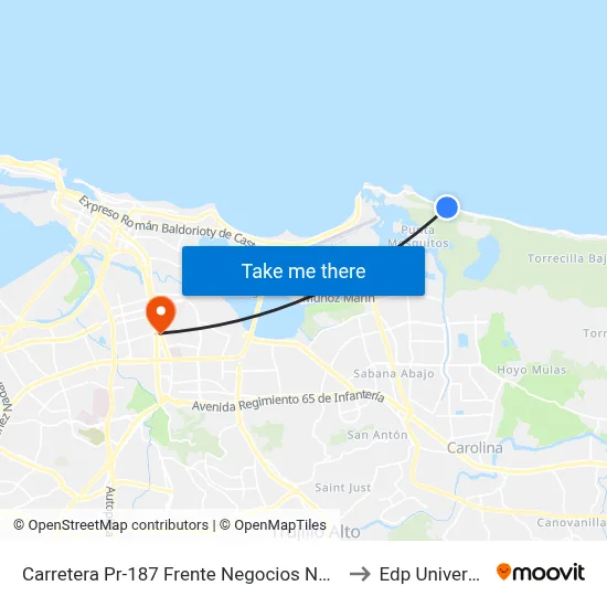 Carretera Pr-187 Frente Negocios Nuevos to Edp University map