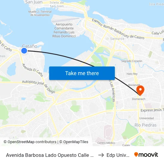 Avenida Barbosa Lado Opuesto Calle Santa Teresa to Edp University map