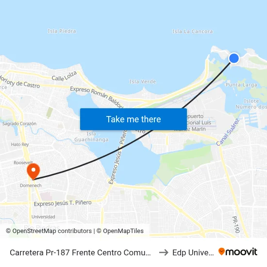 Carretera Pr-187 Frente Centro Comunal Piñones to Edp University map