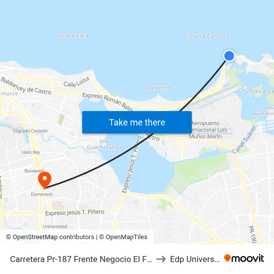 Carretera Pr-187 Frente Negocio El Farol to Edp University map
