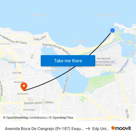 Avenida Boca De Cangrejo (Pr-187) Esquina Entrada Club Nautico to Edp University map