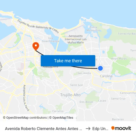 Avenida Roberto Clemente Antes Antes Avenida Sanchez Castaño to Edp University map