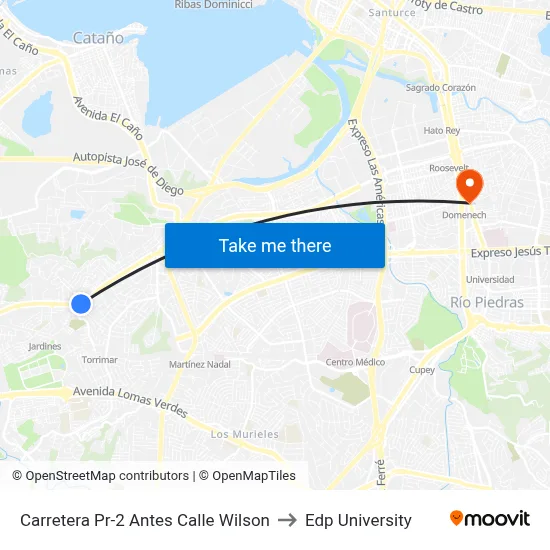 Carretera Pr-2 Antes Calle Wilson to Edp University map