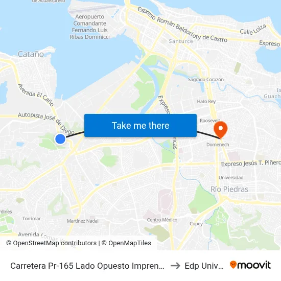 Carretera Pr-165 Lado Opuesto Imprenta El Nuevo Dia to Edp University map