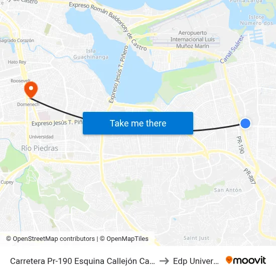 Carretera Pr-190 Esquina Callejón Canales to Edp University map