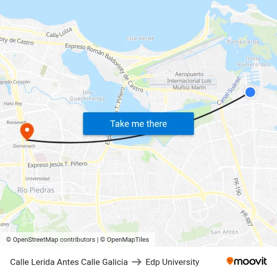 Calle Lerida Antes Calle Galicia to Edp University map