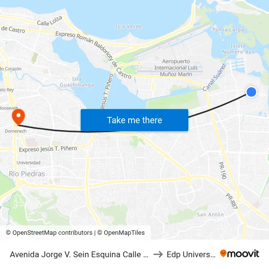 Avenida Jorge V. Sein  Esquina Calle 142 to Edp University map