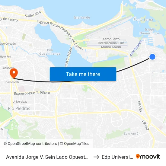 Avenida Jorge V. Sein  Lado Opuesto 1 to Edp University map