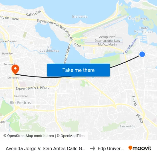 Avenida Jorge V. Sein  Antes Calle Galicia to Edp University map