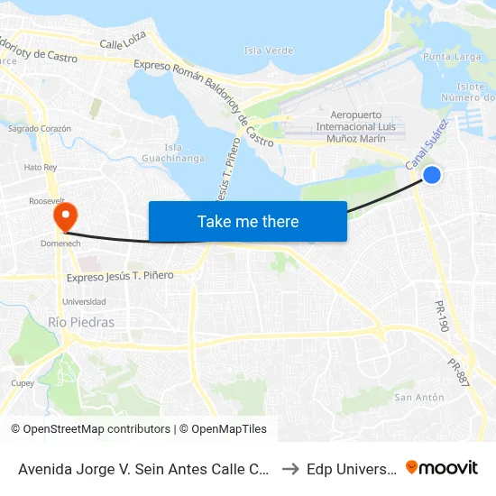 Avenida Jorge V. Sein  Antes Calle Cadiz to Edp University map