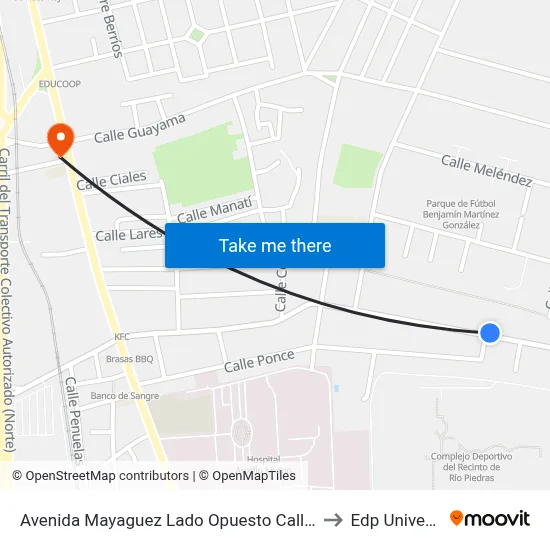 Avenida Mayaguez  Lado Opuesto Calle Ponce to Edp University map