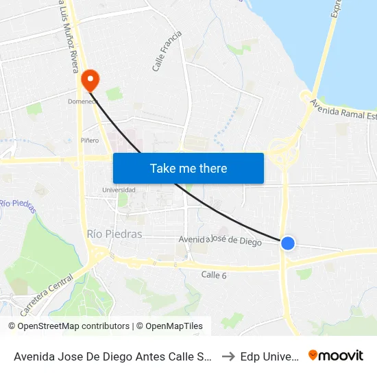 Avenida Jose De Diego Antes Calle San Felipe to Edp University map