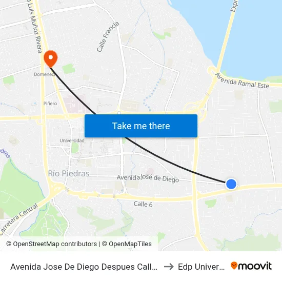 Avenida Jose De Diego Despues Calle Brisa to Edp University map