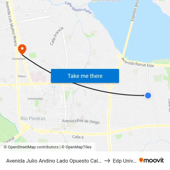 Avenida Julio Andino Lado Opuesto Calle Luis R. Miranda to Edp University map