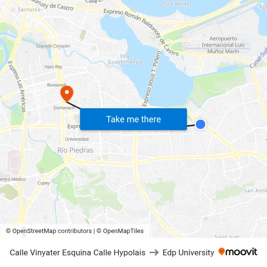 Calle Vinyater Esquina Calle Hypolais to Edp University map