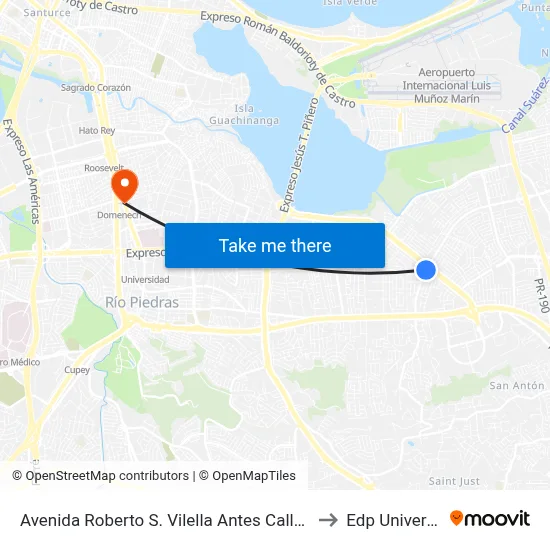 Avenida Roberto S. Vilella Antes Calle Eider to Edp University map
