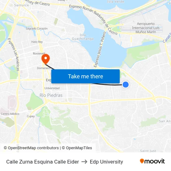 Calle Zurna Esquina Calle Eider to Edp University map