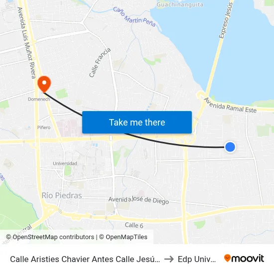 Calle Aristies Chavier Antes Calle Jesús M. Muñoz to Edp University map