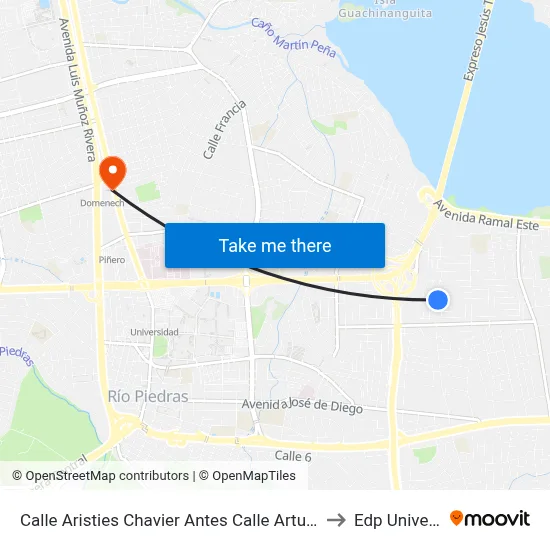 Calle Aristies Chavier Antes Calle Arturo Pasarel to Edp University map