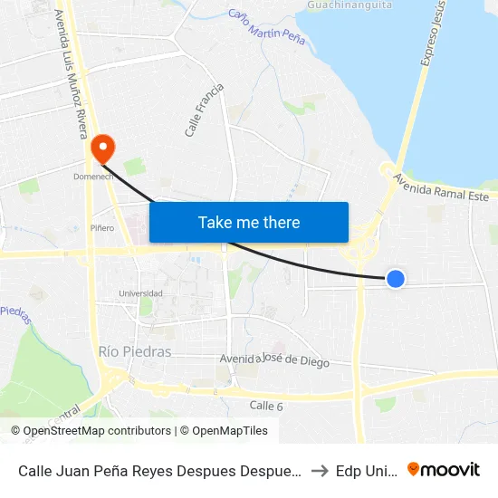 Calle Juan Peña Reyes Despues Despues Calle Julio C. Artiaga to Edp University map