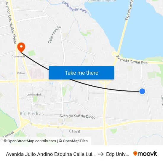 Avenida Julio Andino Esquina Calle Luis R. Miranda to Edp University map