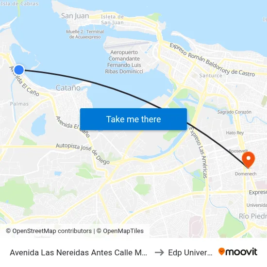 Avenida Las Nereidas Antes Calle Maragón to Edp University map