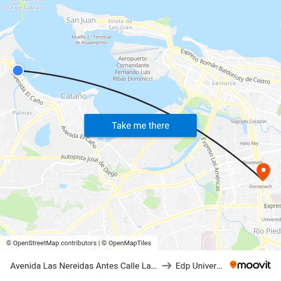 Avenida Las Nereidas Antes Calle Laguna to Edp University map